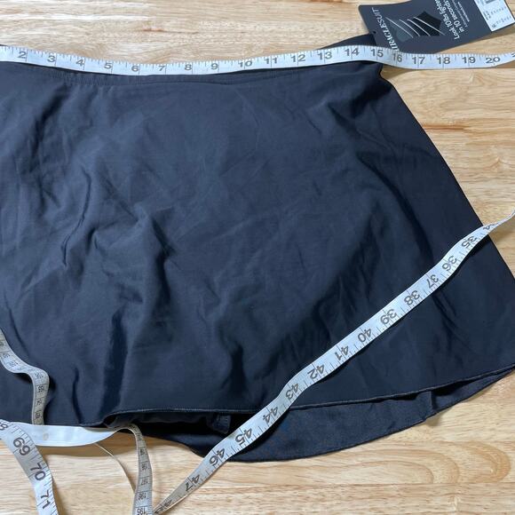 Miraclesuit NWT Skirt Swim Bottom Black Size 16 High Waist Ruffle Skirt Full Cut - Picture 11 of 15